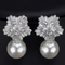 Aretes de Perla y Zirconia 'Fuegos Artificiales' - Joyería de Lujo para Mujer