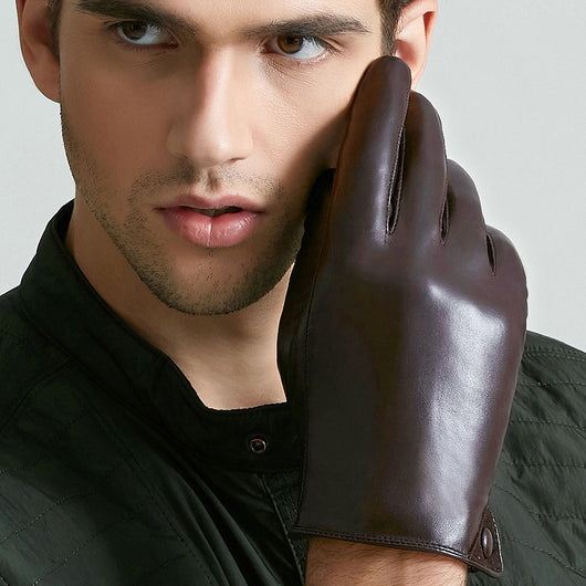 Guantes de Cuero para Hombre Invierno con Pantalla Táctil Piel de Oveja - Image 9