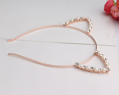 Diadema de Orejas de Gato con Perlas y Diamantes - Image 16