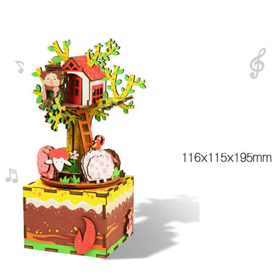 Caja de Música 3D Gatita Ballet - Puzzle de Madera Armable con Movimiento - Image 22