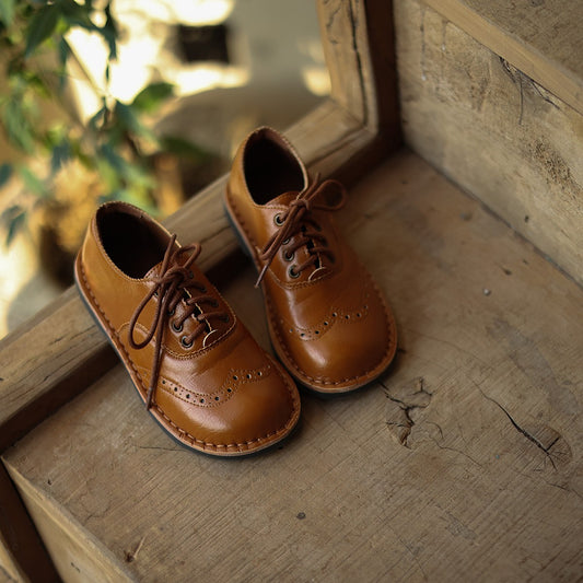 Zapatos Infantiles de Cuero Vintage
