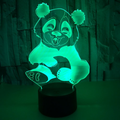 Luz Nocturna 3D Panda con Efecto Visual Inmersivo - Image 4