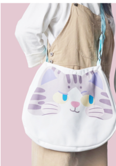 Bolsa Mensajera Gato Kawaii Grande para Mujer - Image 9