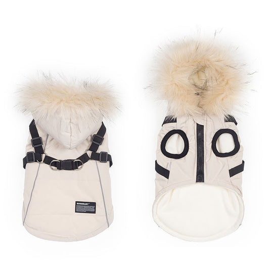 Abrigo de Algodón para Perros Bichon - Ropa de Otoño e Invierno con Correa - Image 9