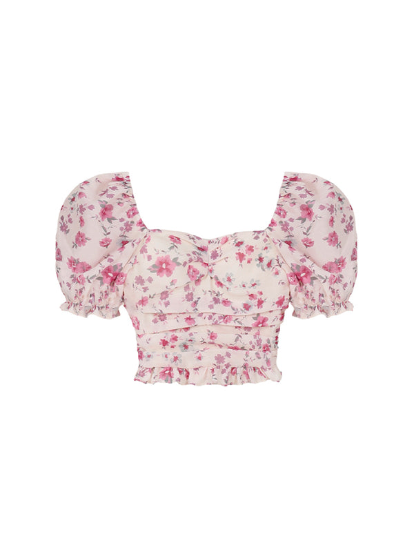 Camisa Floral Slim Fit de Manga Corta Estilo Francés - Image 5