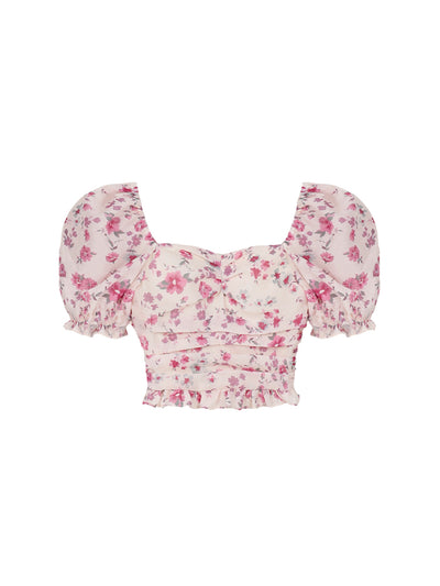 Camisa Floral Slim Fit de Manga Corta Estilo Francés - Image 5