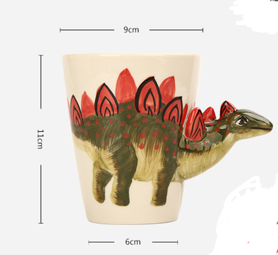 Taza de Cerámica 3D con Dinosaurio Pintado a Mano - Taza Artesanal para Café - Image 3