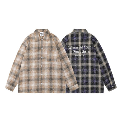 Camisa de Manga Larga a Cuadros Degradados para Hombre - Image 12
