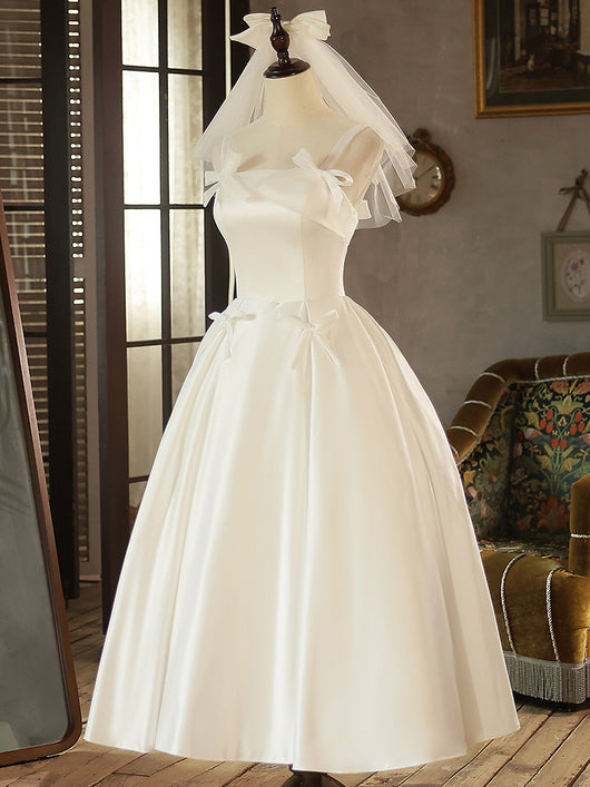 Vestido de Satén Mori Blanco para Niña - Image 11