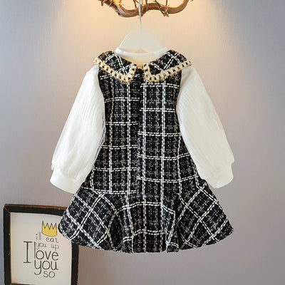 Conjunto Elegante para Niña Estilo Coreano - Chaleco y Vestido Occidental de Dos Piezas - Image 10