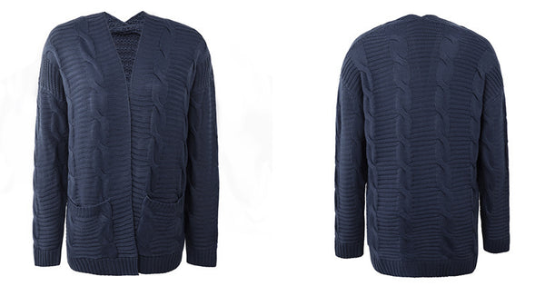 Cardigan Trenzado para Mujer Largo