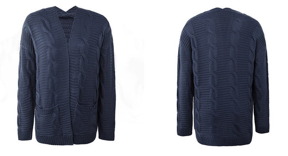 Cardigan Trenzado para Mujer Largo