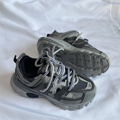 Tenis Retro Minimalistas con Suela Gruesa para Hombre - Image 3