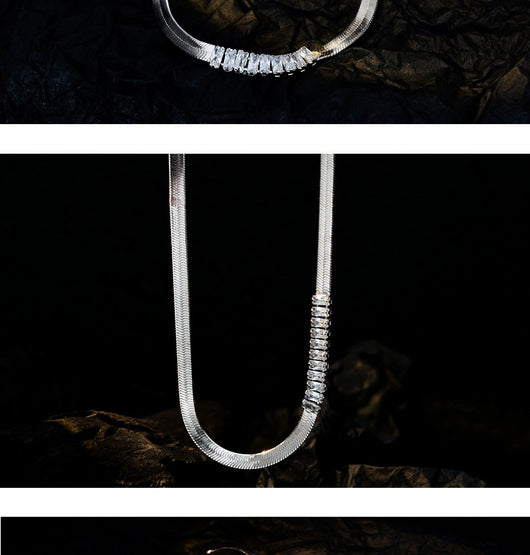 Pulsera Zirconia Plata 925 Cadena Malla Diamante Cuadrado Hueso de Serpiente Rojo Lujo - Image 13