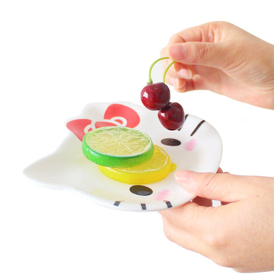 Plato Infantil de Melamina con Diseños Animados Frutas - Apto Niños