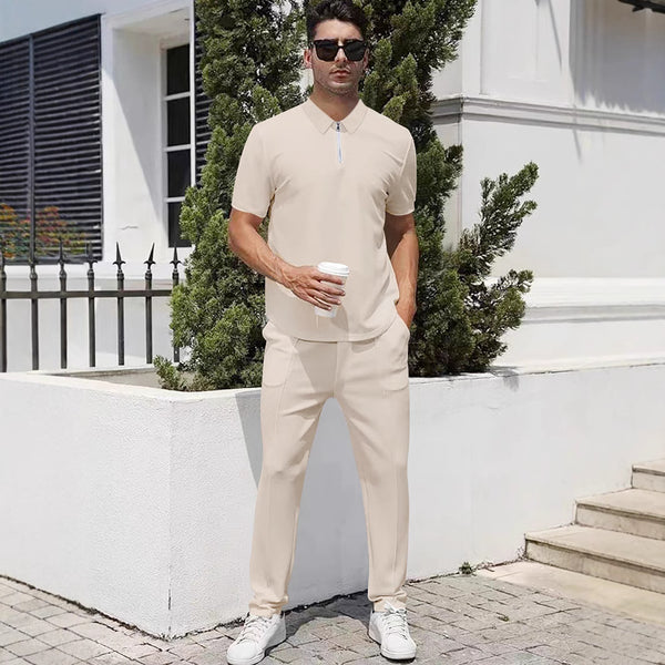Conjunto Ligero de Verano: Pantalón con Cierre y Blusa de Manga Corta