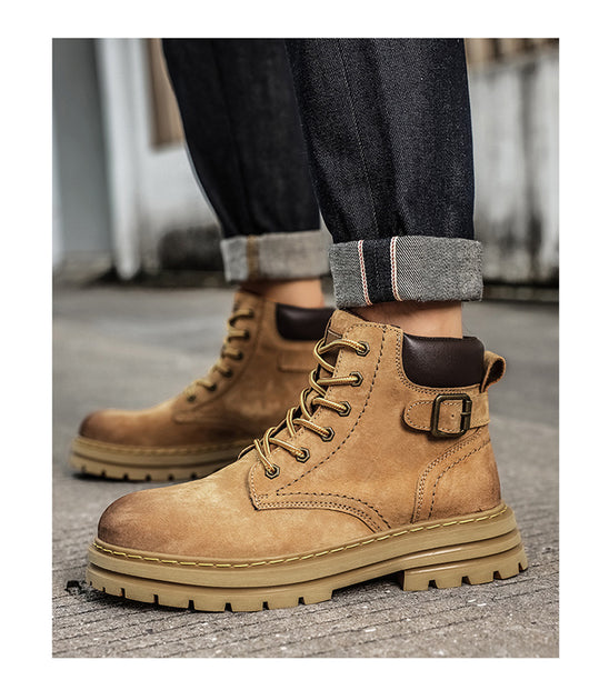 Botas Martin Hombre Estilo Británico Retro Otoño Invierno - Image 8