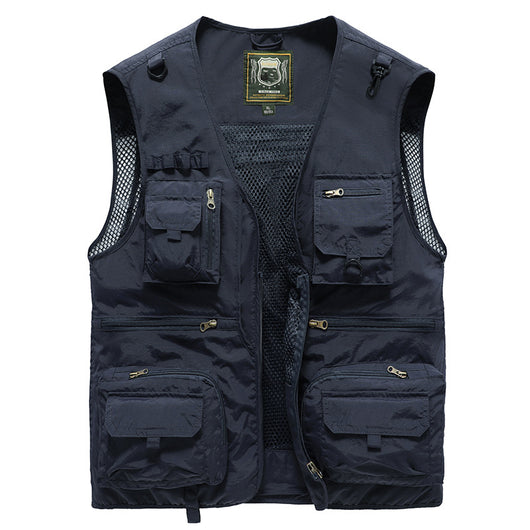 Chaleco Táctico de 14 Bolsillos para Hombre - Ideal para Senderismo, Pesca y Fotografía - Image 9