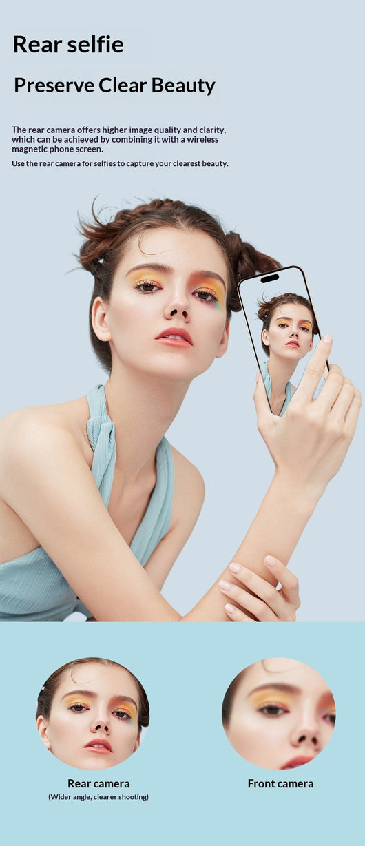 Soporte Magnético para Celular con Pantalla Espejo para Selfies - Image 10