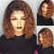 Peluca Rizada Africana Teñida con Cabello Corto y Rizado para Mujer