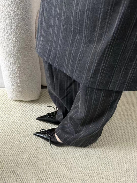 Zapatos de Tacón Grueso con Moño - Slip-on Cómodos y Elegantes - Image 6