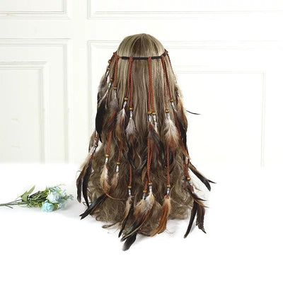 Diadema Boho de Plumas para Mujer - Adorno para el Cabello - Image 9
