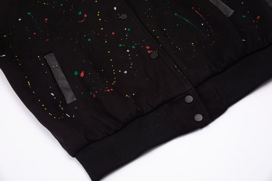 Chaqueta de Béisbol Hombre con Mangas Estampadas Efecto Tinta - Image 5