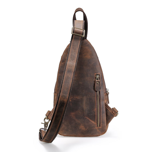 Bolsa Pecho Cuero Crazy Horse para Hombre - Estilo Outdoor - Image 3