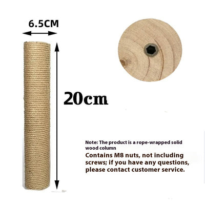Torre Rascador para Gatos en Madera Maciza con Cuerda de Cáñamo - Image 5