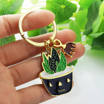 Llavero Suculenta Cactus Adorable para Mujer en Maceta - Image 3