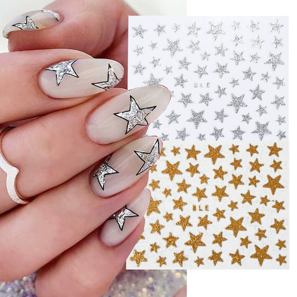 Calcomanías de Uñas Láser Glitter XINGX con Adhesivo
