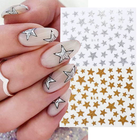 Calcomanías de Uñas Láser Glitter XINGX con Adhesivo