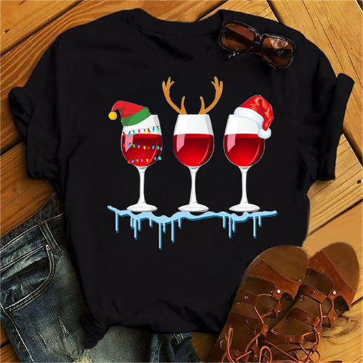 Playera de Pareja Navideña con Copas de Vino para Él y Ella - Image 24