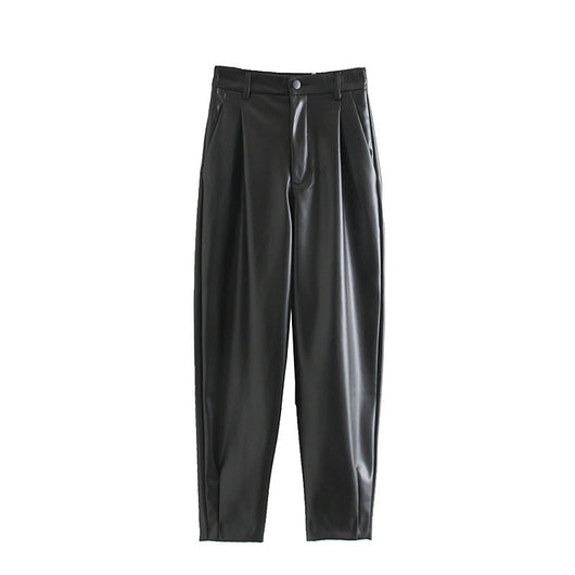 Pantalones Casuales de Cuero Sintético para Mujer - Image 4