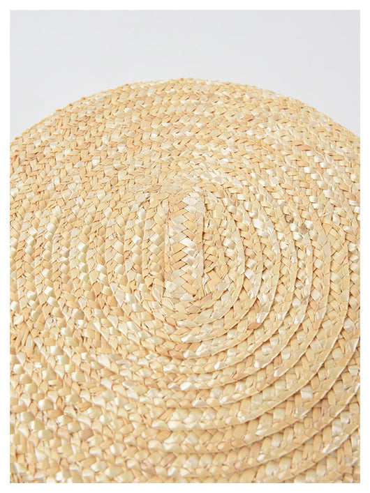 Sombrero Bucket de Paja con Ala Plana - Protección Solar Elegante - Image 9