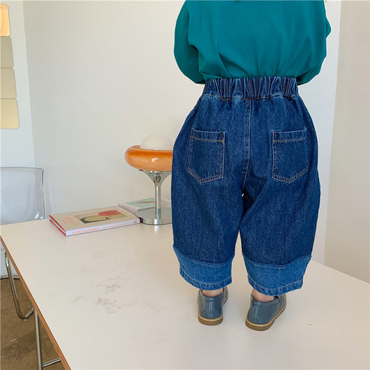 Jeans de Mujer en Algodón con Costuras Contrastadas - Image 2