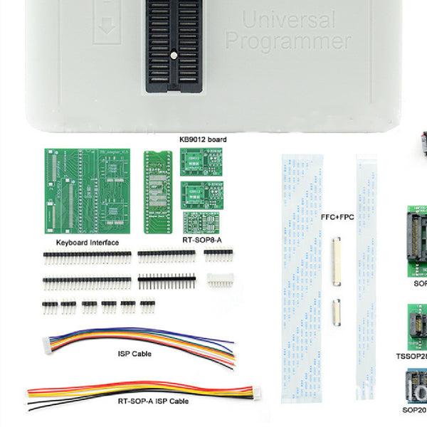 Programador RT809H Profesional para NAND, EMMC, EC, MCU y NOR - Kit 26 Piezas
