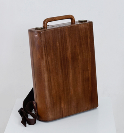 Mochila Escolar de Madera Artesanal Estilo Retro Literario