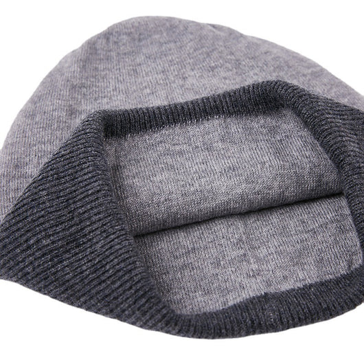 Gorro Tejido Minimalista para Hombre - Diseño Bordado con Letras, Cálido para Otoño e Invierno - Image 14