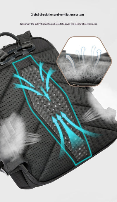 Mochila Ejecutiva Multifuncional para Hombre con Descarga de Peso - Image 12