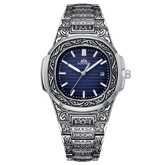 Reloj Hombre Cuarzo Tallado Loro Calendario Luminiscente - Image 23