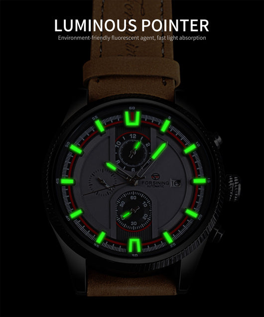Reloj Automático Deportivo para Hombre con Correa de Cuero - Image 16