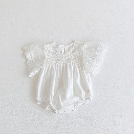 Jumpsuit Elegante con Mangas Volantes y Encaje - Image 2