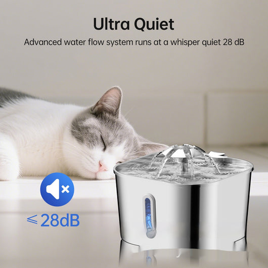 Fuente de Agua Automática para Gatos y Perros 2.2L Acero Inoxidable - Image 10