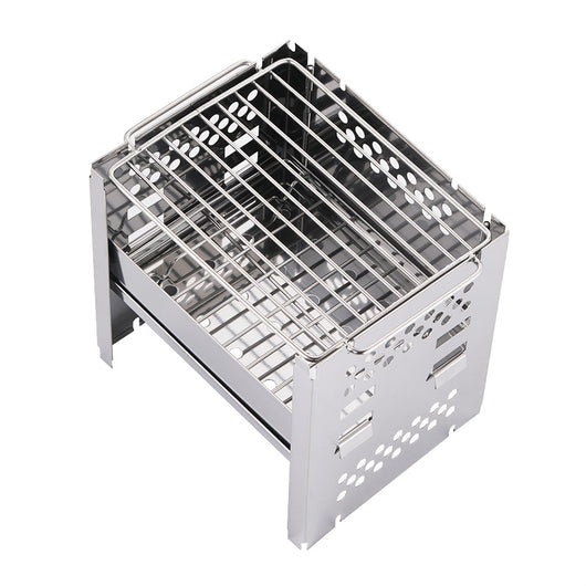 Asador Portátil Dual 2 en 1 de Acero Inoxidable con Parrilla Desmontable - Image 3