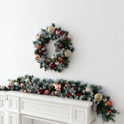 Decoración Navideña de Hojas de Ratán para Pared - Image 17