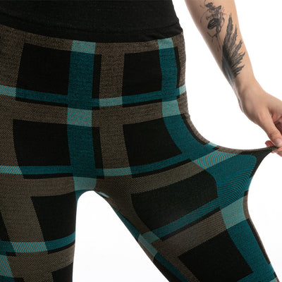 Leggings Jacquard de Cuadros Diosa de Cintura Alta para Mujer - Image 7