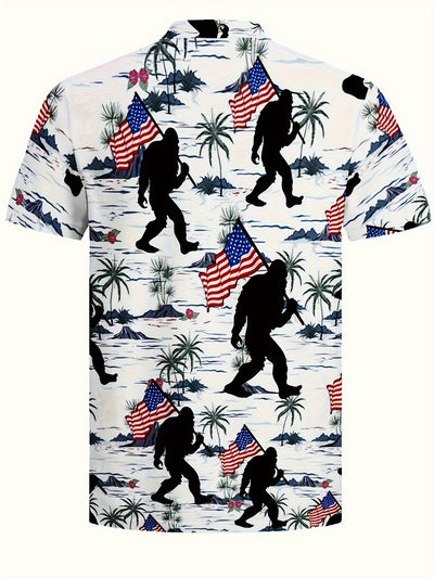 Camisa Manga Corta Hombre Estampado Floral 3D - Image 26