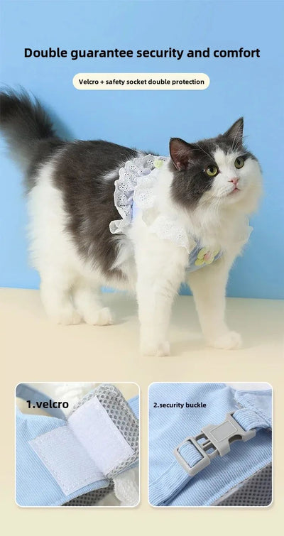 Arnés de Seguridad y Correa para Perros y Gatos - Ropa Fresca de Verano para Mascotas - Image 15