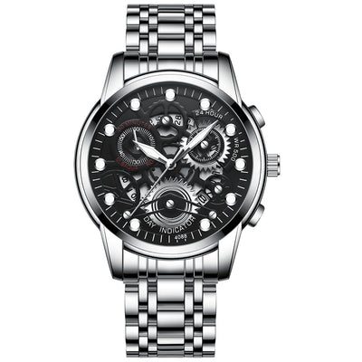 Reloj de Cuarzo Hueco para Hombre - Diseño Fashion Negro - Image 19